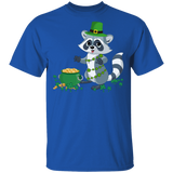 Leprechaun Raccoon Funny Shamrock Raccoon Lover Irish St Patrick's Day Gifts T-Shirt - Macnystore