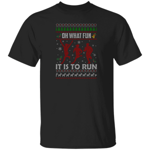 Christmas Running Lover Shirt Oh What Fun It Is To Run Funny Christmas Sweater Running Lover Gifts T-Shirt - Macnystore