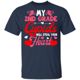 My 2nd Grade Cupids Will Steal Your Hearts Teacher Elementary Teacher Funny Teacher Couple Valentine T-Shirt - Macnystore