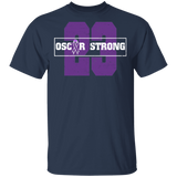 Oscar Strong Purple Ribbon Oskar Football Lover Player Cancer Awareness Gifts T-Shirt - Macnystore