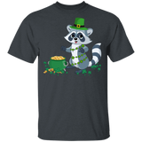 Leprechaun Raccoon Funny Shamrock Raccoon Lover Irish St Patrick's Day Gifts T-Shirt - Macnystore