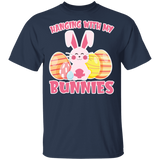 Hanging With My Bunnies Funny Bunny Lover Easter Day Gifts T-Shirt - Macnystore