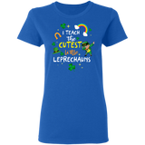 I Teach The Cutest Little Leprechaun Teacher St Patricks Day Ladies T-Shirt - Macnystore