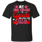 My 3rd Grade Cupids Will Steal Your Hearts Teacher Elementary Teacher Funny Teacher Couple Valentine Gifts T-Shirt - Macnystore