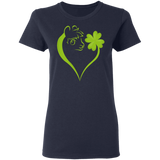 Dabbing Shamrock Horse St Patrick's Day Irish Gifts Ladies T-Shirt - Macnystore