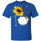 You Are My Sunshine Cute Butterflies Sunflower Sheep Shirt Matching Sheep Lover Fans Farmer Rancher Gifts T-Shirt - Macnystore