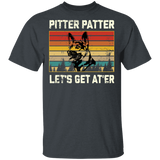 Vintage Pitter Patter German Shepherd Dog Rescue Woof Gifts T-Shirt - Macnystore