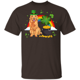 Leprechaun Golden Retriever Dog Lover St Patrick's Day Gifts T-Shirt - Macnystore