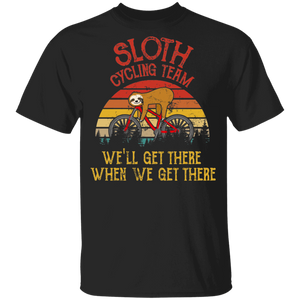 Sloth Cycling Team Funny We'll Get There When We Get There Sloth Lover Youth T-Shirt - Macnystore