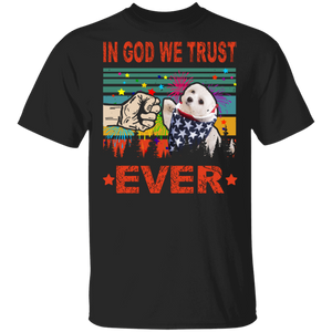 In God We Trust Ever Cute Maltese Wearing American Flag 4th Of July Gifts T-Shirt - Macnystore