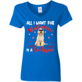 All I Want For Valentine Is A Cockapoo Ladies V-Neck T-Shirt - Macnystore