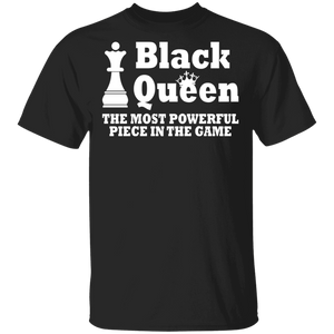 Chess Lover Shirt Black Queen The Most Powerful Piece In The Game Cool Chess Lover Proud African Afro American Gifts T-Shirt - Macnystore