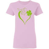 Dabbing Shamrock Leprechaun St Patrick's Day Irish Gifts Ladies T-Shirt - Macnystore