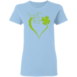 Dabbing Shamrock Leprechaun St Patrick's Day Irish Gifts Ladies T-Shirt - Macnystore