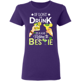 If Lost Or Drunk Please Return To Bestie Patricks Day Ladies T-Shirt - Macnystore