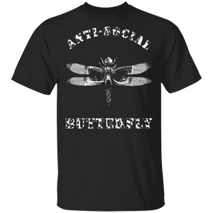 Anti-Social Dragonfly Cool Skull Dragonfly Shirt Matching Dragonfly Lover Fans Collection Gifts T-Shirt - Macnystore