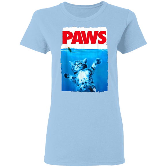 Paws Cat and Mouse Top Funny Cat Paws Ladies T-Shirt - Macnystore