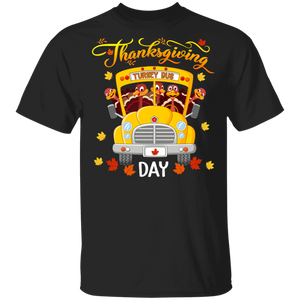 Thanksgiving Turkey Shirt Thanksgiving Day Turkey Bus Cool Thanksgiving Turkey Fall Autumn Lover Gifts Thanksgiving T-Shirt - Macnystore