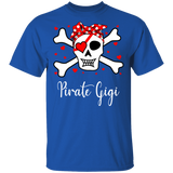 Pirate Gigi Funny Skull Crossbones Pirate Women Family Couple Valentine Gifts T-Shirt - Macnystore