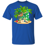 Dabbing Leprechaun Hawaiian Hibiscus St Patrick's Day Gifts T-Shirt - Macnystore