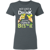 If Lost Or Drunk Please Return To Bestie Patricks Day Ladies T-Shirt - Macnystore