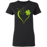 Dabbing Shamrock Leprechaun St Patrick's Day Irish Gifts Ladies T-Shirt - Macnystore