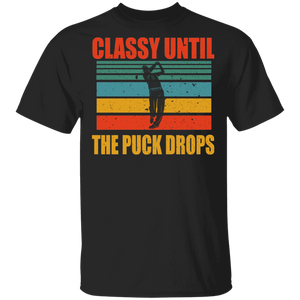 Vintage Retro Classy Until The Puck Drops Cool Golf Player Shirt Matching Golf Lover Fans Gifts T-Shirt - Macnystore