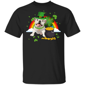 Leprechaun English Bulldog Dog Lover St Patrick's Day Gifts T-Shirt - Macnystore