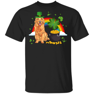 Leprechaun Golden Retriever Dog Lover St Patrick's Day Gifts T-Shirt - Macnystore