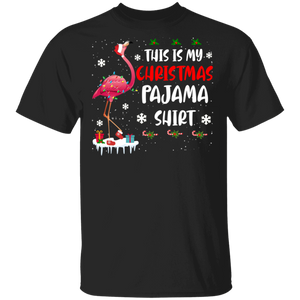 Christmas Shirt This Is My Christmas Pajama Shirt Funny Christmas Flamingo Lover Gifts Christmas T-Shirt - Macnystore