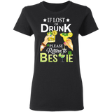 If Lost Or Drunk Please Return To Bestie Patricks Day Ladies T-Shirt - Macnystore