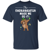 The Shenanigator Made Me Do It Dabbing Bear Leprechaun Shamrock Bear Lover St Patrick's Day Gifts T-Shirt - Macnystore