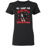 All I Want For Valentine Is A Entlebucher Mountain Dog Matching Shirts For Couples Boys Girl Women Personalized Valentine Ladies T-Shirt - Macnystore