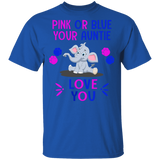 Keeper Of The Gender Pink or Blue Auntie Loves You Elephant T-Shirt - Macnystore