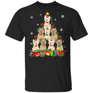 Christmas Tree Shirt Cairn Terrier Christmas Tree Cute X-mas Tree Cairn Terrier Lover Gifts Christmas T-Shirt - Macnystore