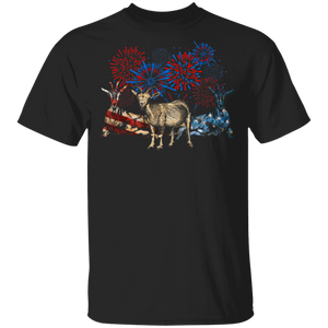 Cool Firework American Flag Goats Shirt Matching Goat Lover Fans Farmer Rancher 4th Of July United States Independence Day Gifts T-Shirt - Macnystore