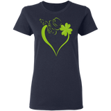 Dabbing Shamrock Leprechaun St Patrick's Day Irish Gifts Ladies T-Shirt - Macnystore