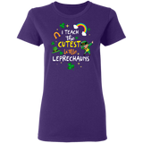 I Teach The Cutest Little Leprechaun Teacher St Patricks Day Ladies T-Shirt - Macnystore