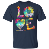 Love One Another Funny Hippie Sunflower American Flag Peace Sign Shirt Matching Hippie Lover American Gifts T-Shirt - Macnystore