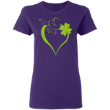 Dabbing Shamrock Leprechaun St Patrick's Day Irish Gifts Ladies T-Shirt - Macnystore