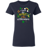 I Teach The Cutest Little Leprechaun Teacher St Patricks Day Ladies T-Shirt - Macnystore