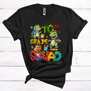 MacnyStore - 10th Grade Squad Cute Dinosaur First Day Back To School Student Lover T-Shirt