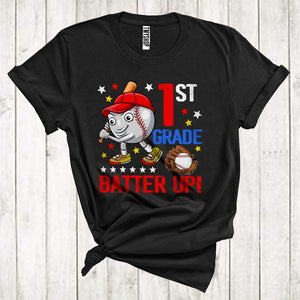 MacnyStore - 1st Grade Batter Baseball Cute Ball Kids Sport Player Lover Back To School T-Shirt