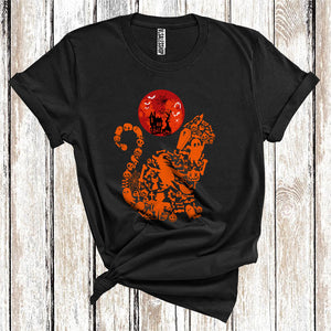 MacnyStore - Carved Pumpkin Skull Witch Ghost Cat Shape Scary Moon Funny Halloween Costume T-Shirt