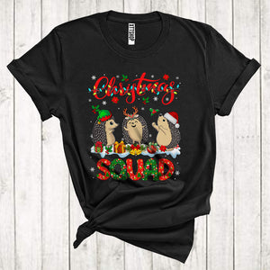 MacnyStore - Christmas Squad Awesome ELF Reindeer Santa Hedgehog Xmas Animal Lover T-Shirt