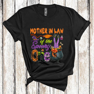 MacnyStore - Halloween Mother In Law Of The Spooky One Funny Witch On Cooking Pot Family Group T-Shirt