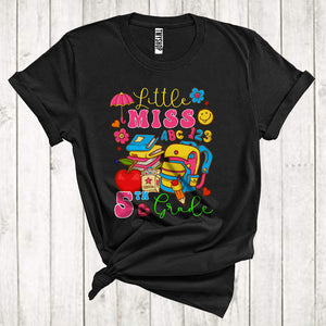 MacnyStore - Miss 5th Grade Little Girl Cute School Bag Books Back To School First Day Of School T-Shirt