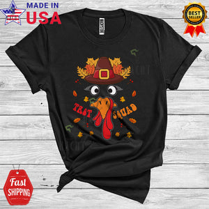 MacnyStore - Trot Squad Funny Thanksgiving Pilgrim Turkey Face Marathon Running Lover T-Shirt