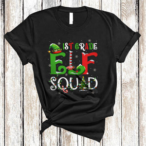 MacnyStore - 1st Grade ELF Squad, Joyful Christmas ELF Lover, Matching 1st Grade Teacher X-mas Group T-Shirt