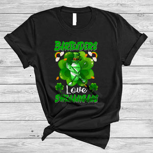 MacnyStore - Bartenders Love Shenanigans, Wonderful St. Patrick's Day Shamrock Shape, Lucky Irish Proud T-Shirt